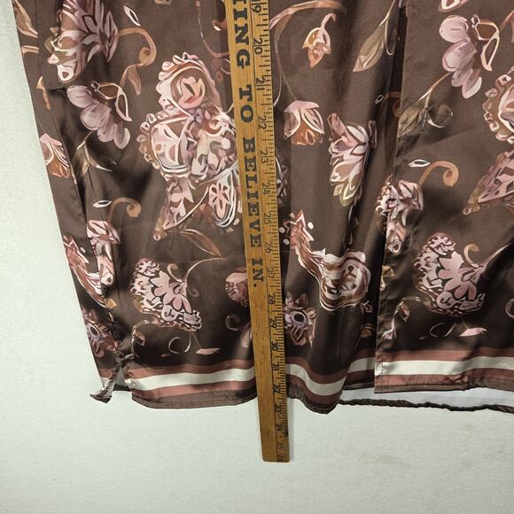 Suslo Couture Mens Shirt 2XL Red Silky Big & Tall Casual Party Event NWT - Picture 5 of 13